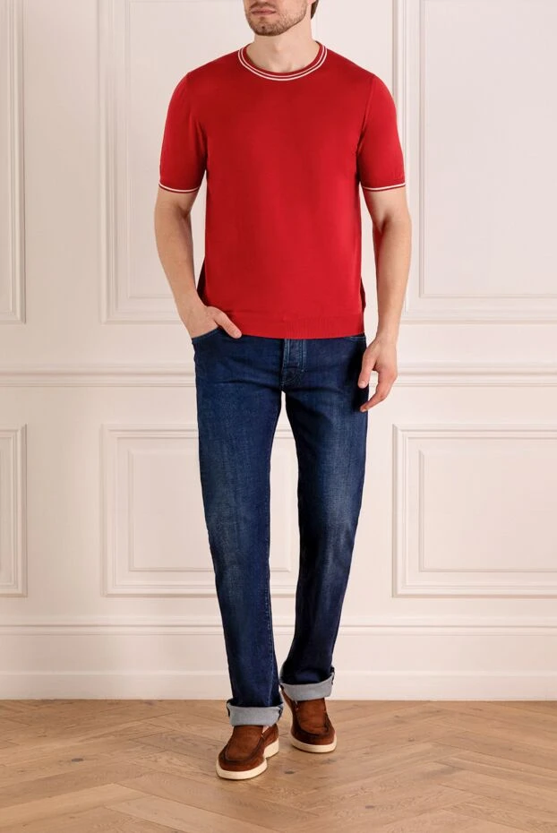 Svevo man short sleeve jumper for men, red, cotton buy with prices and photos 179510 - photo 2
