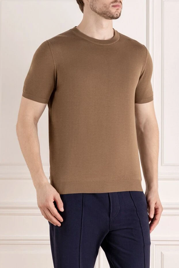 Svevo men's brown cotton short-sleeved jumper 196949 - photo 3