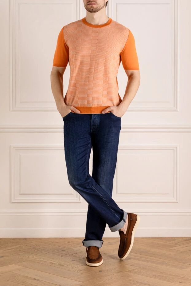 Svevo man men's short sleeve jumper, orange, cotton buy with prices and photos 179516 - photo 2