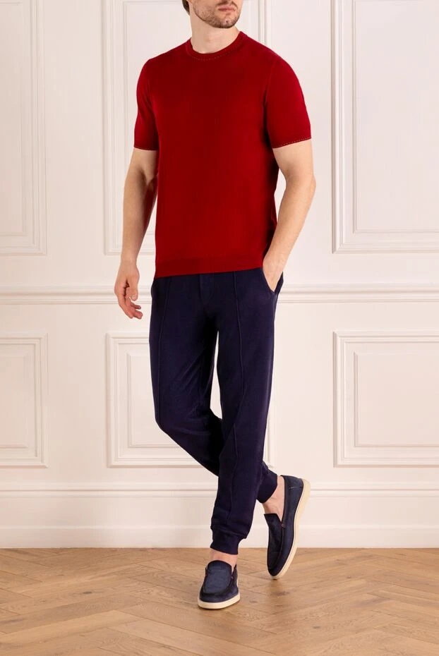 Svevo man men's burgundy cotton jumper with short sleeves buy with prices and photos 179520 - photo 2