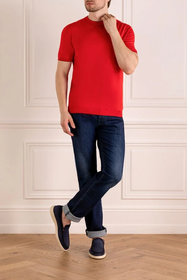 Svevo man short sleeve jumper for men, red, cotton buy with prices and photos 179522 - photo 2