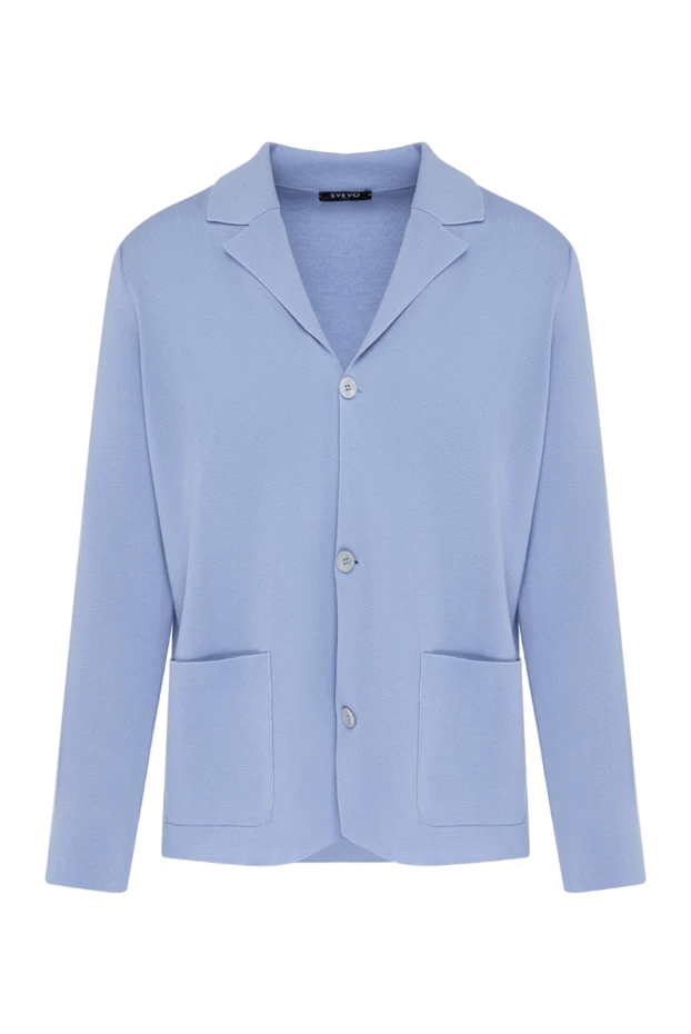 Svevo мужские пиджак мужской голубой из хлопка купить с ценами и фото 179531 - фото 1