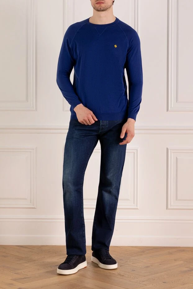 Svevo men's blue cotton long sleeve jumper 179538 - photo 2