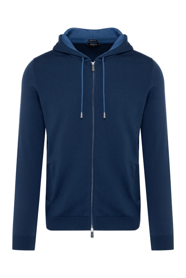 Svevo men's sporty blue sweatshirt with a hoodie 195766 - photo 1