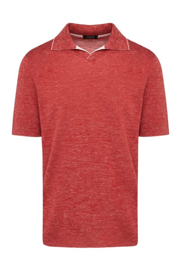 Svevo man men's red silk and linen polo buy with prices and photos 179574 - photo 1