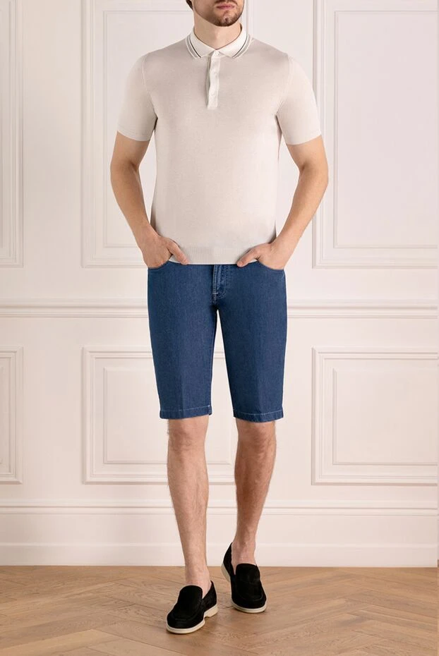 Scissor Scriptor blue denim shorts for men 197102 - photo 2