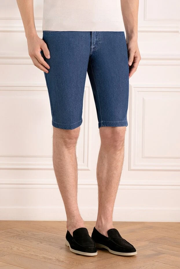 Scissor Scriptor blue denim shorts for men 197102 - photo 3