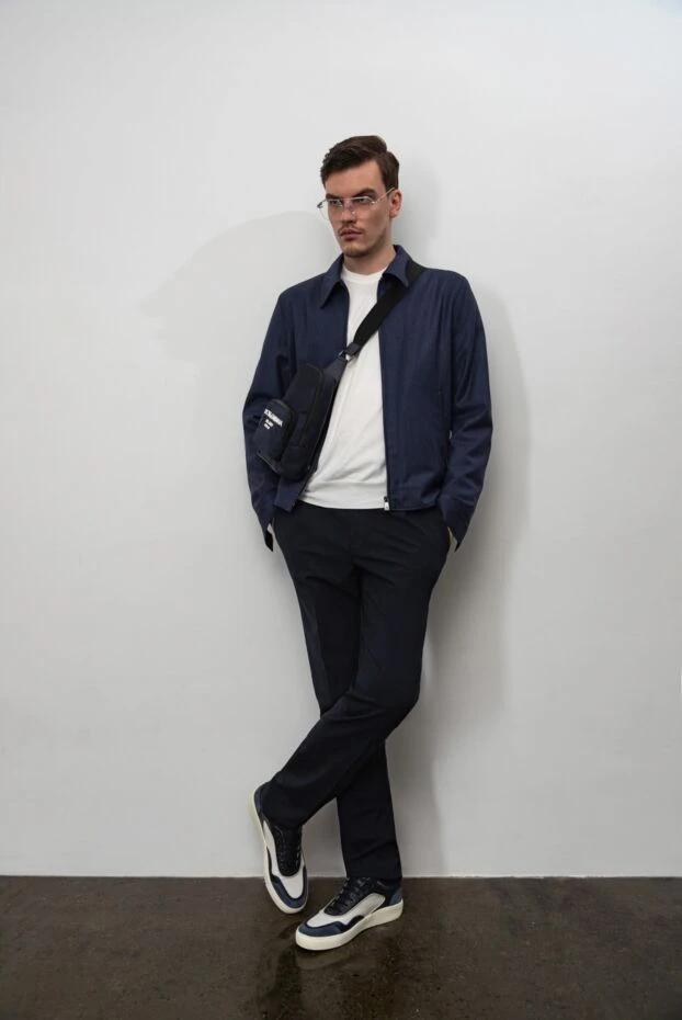 Scissor Scriptor men's black pants made of wool and elastomer 179609 - photo 2