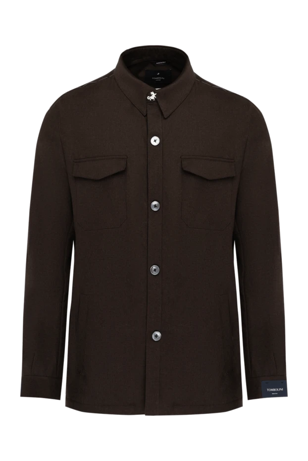 Tombolini man men's brown jacket made of wool and elastane buy with prices and photos 179623 - photo 1