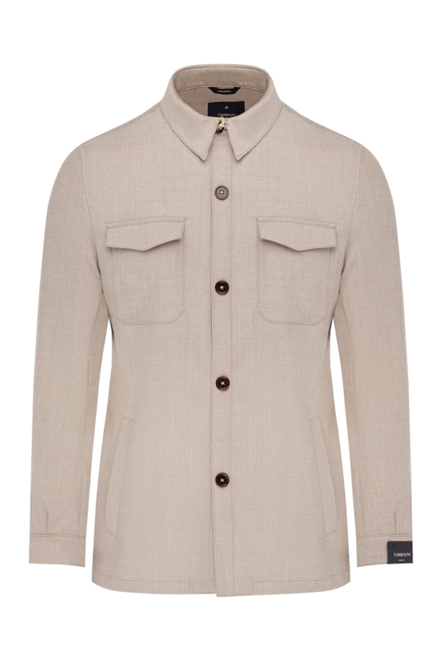 Tombolini man men's beige jacket made of wool and elastane 179625 - photo 1