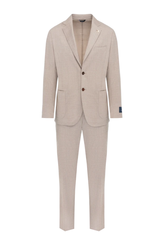 Tombolini man men's beige suit made of wool and elastane buy with prices and photos 179626 - photo 1