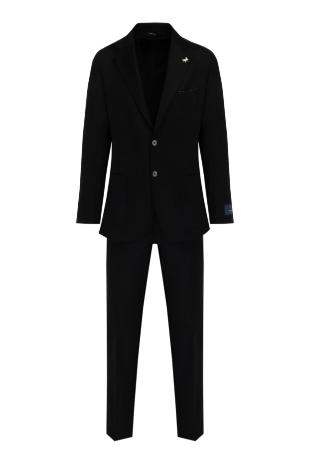 Tombolini man men's black suit made of wool and elastane 179628 - photo 1