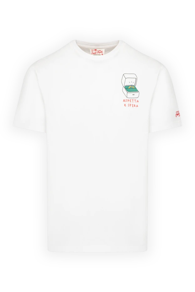 MC2 Saint Barth мужские футболка мужская белая из хлопка купить с ценами и фото 179642 - фото 1