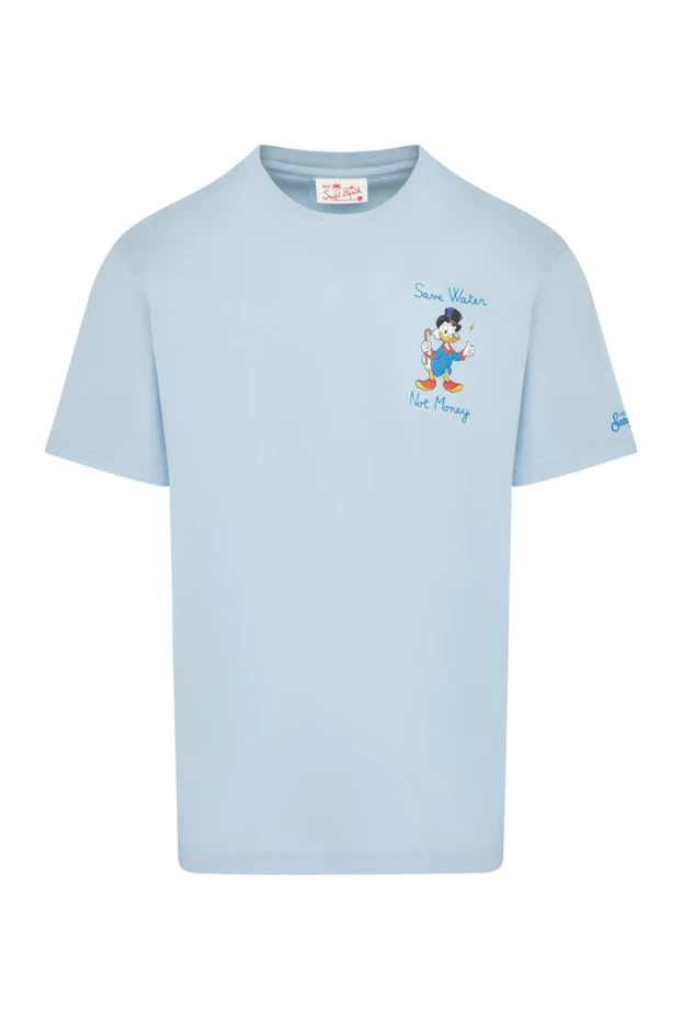 MC2 Saint Barth blue cotton t-shirt with the slogan \