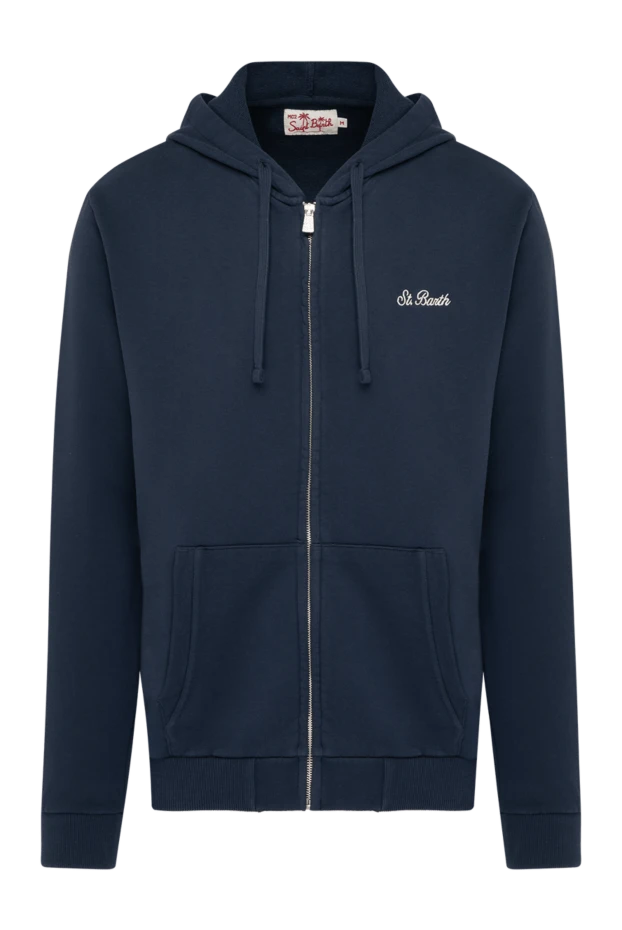 MC2 Saint Barth men's dark blue zip-up hooded sweatshirt 195768 - photo 1