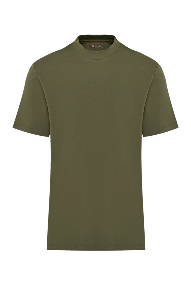 Loro Piana мужские футболка мужская зеленая из хлопка купить с ценами и фото 179673 - фото 1