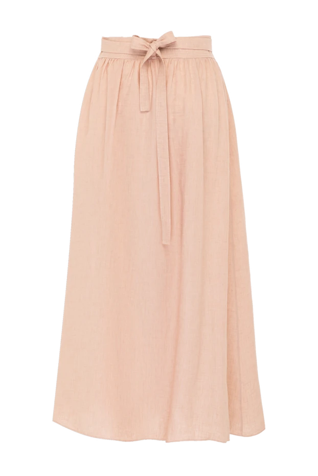 Loro Piana женские юбка maxi розовая из льна купить с ценами и фото 179686 - фото 1