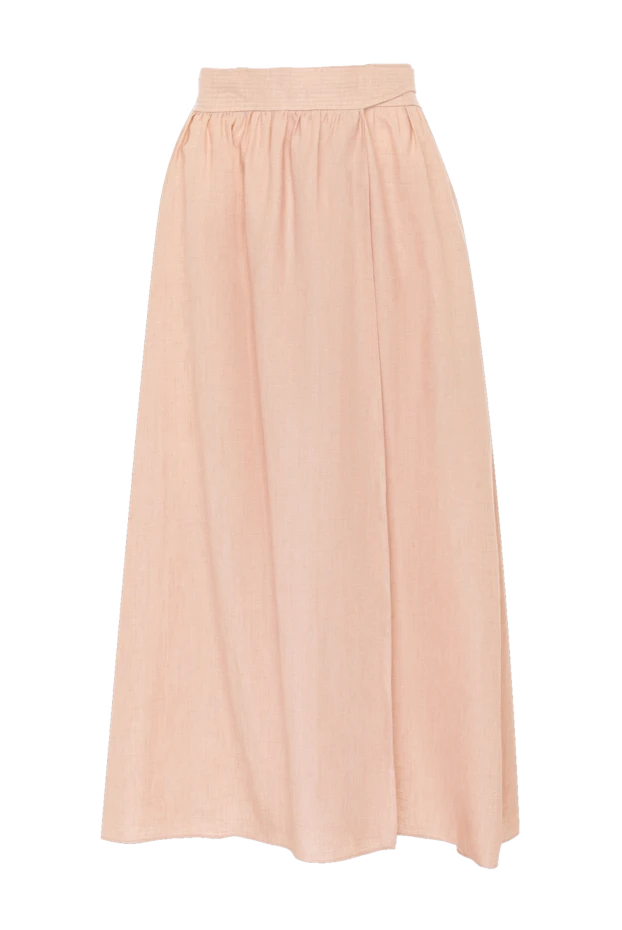 Loro Piana женские юбка maxi розовая из льна купить с ценами и фото 179686 - фото 2