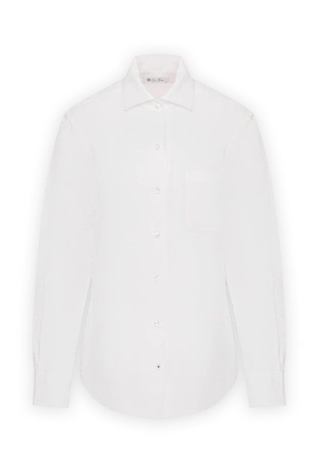 Loro Piana женские рубашка женская белая из льна купить с ценами и фото 179690 - фото 1