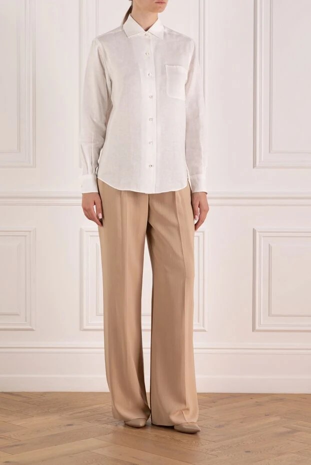 Loro Piana woman women's white linen shirt buy with prices and photos 179690 - photo 2