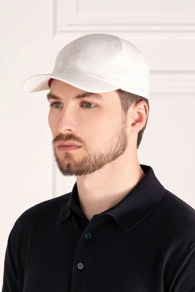 Loro Piana man men's white linen cap buy with prices and photos 179696 - photo 2