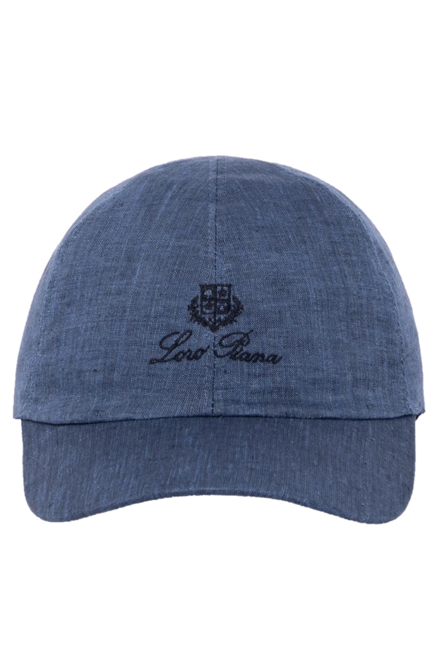 Loro Piana мужские кепка мужская синяя из льна купить с ценами и фото 179697 - фото 1