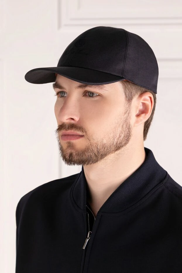 Loro Piana man men's blue cap made of cotton and linen buy with prices and photos 179702 - photo 2
