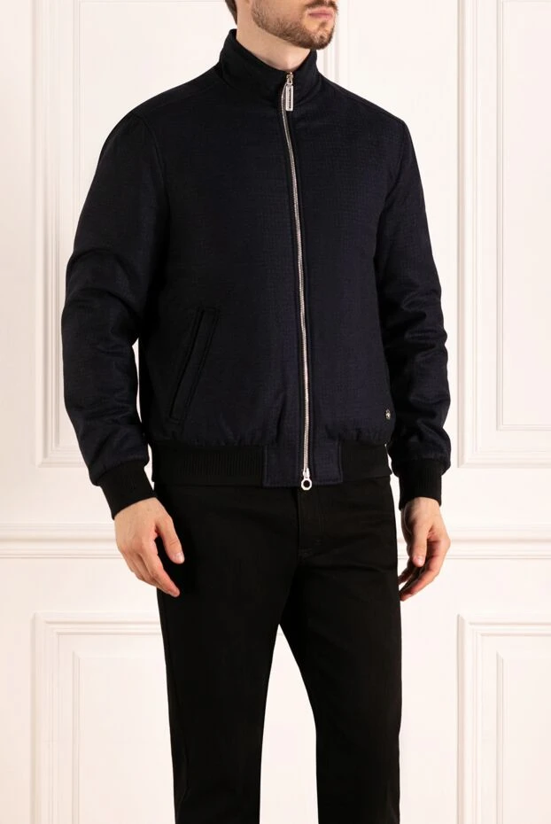 Stefano Ricci men's blue jacket made of wool and cashmere 179737 - photo 3