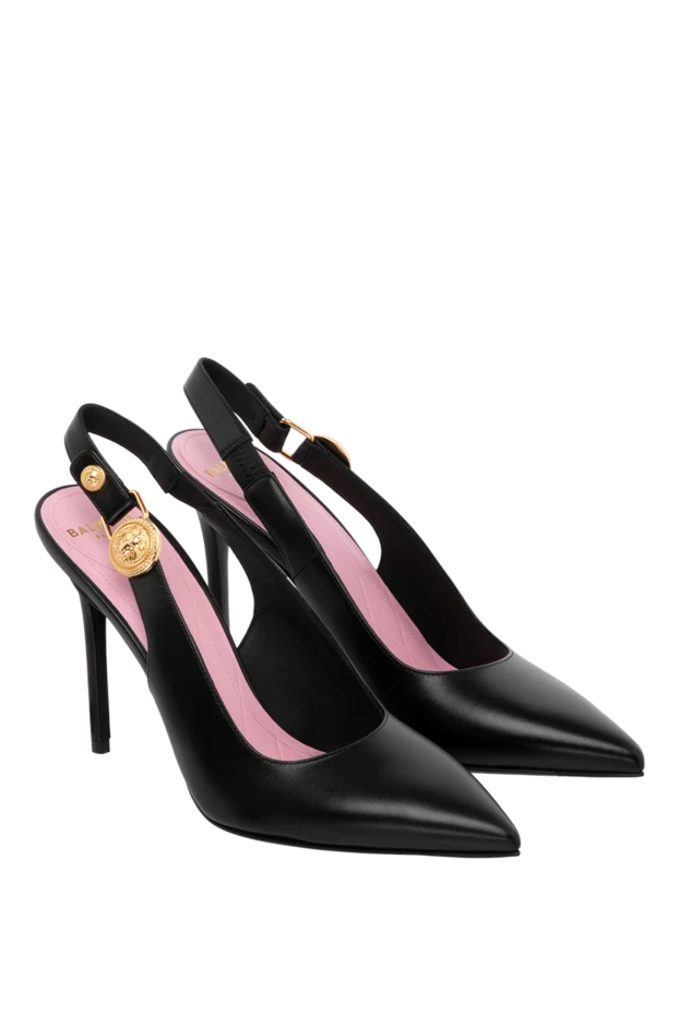 Balmain женские туфли на каблуке женские черные из натуральной кожи купить с ценами и фото 179740 - фото 2