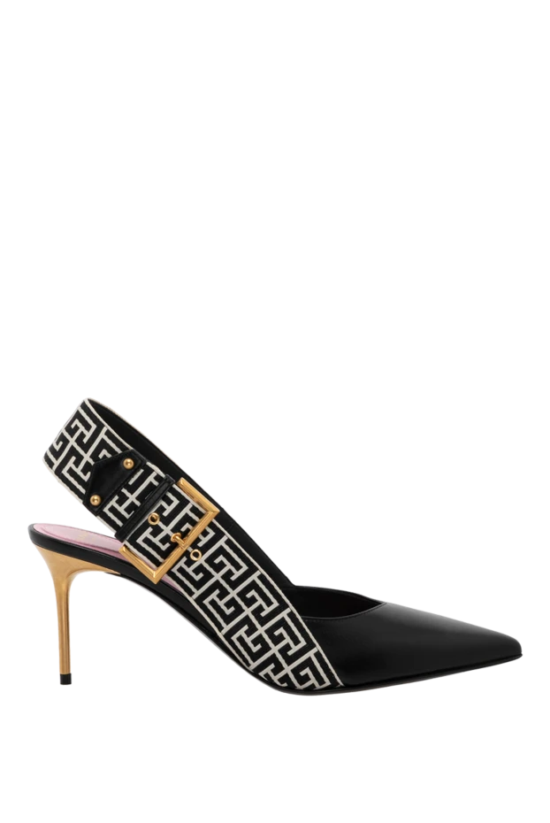 Balmain женские туфли на каблуке женские черные из натуральной кожи купить с ценами и фото 179741 - фото 1