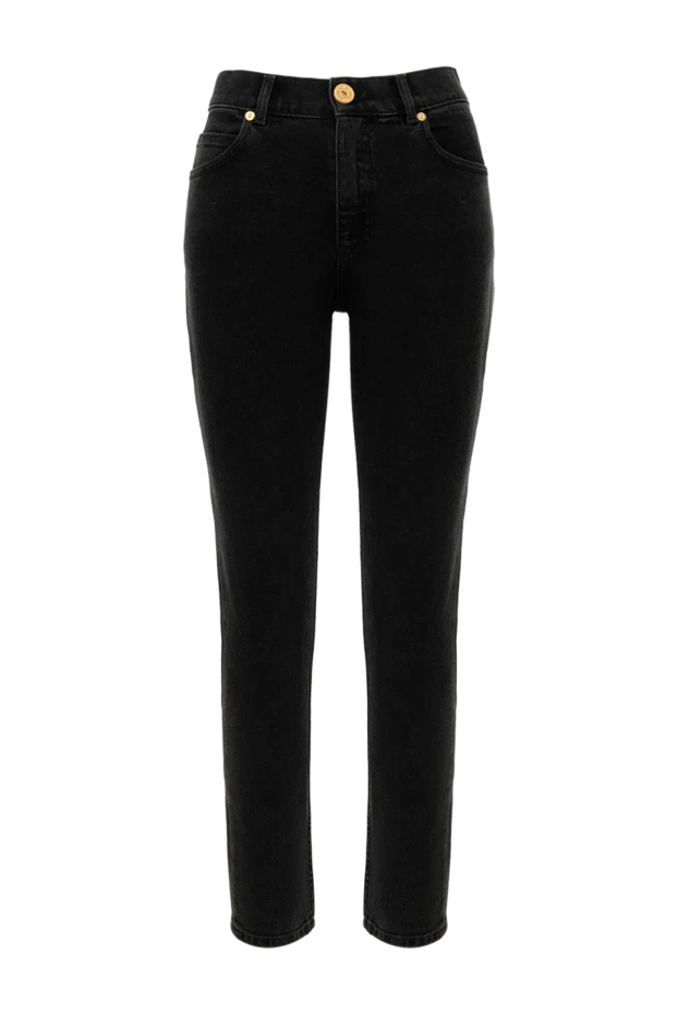 Balmain женские джинсы женские черные из хлопка и эластана купить с ценами и фото 179750 - фото 1