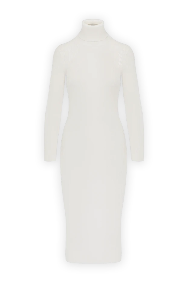 P.A.R.O.S.H. женские платье трикотажное белое из вискозы и полиэстера купить с ценами и фото 179777 - фото 1