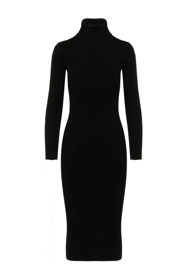 P.A.R.O.S.H. женские платье трикотажное черное из вискозы и полиэстера купить с ценами и фото 179778 - фото 1