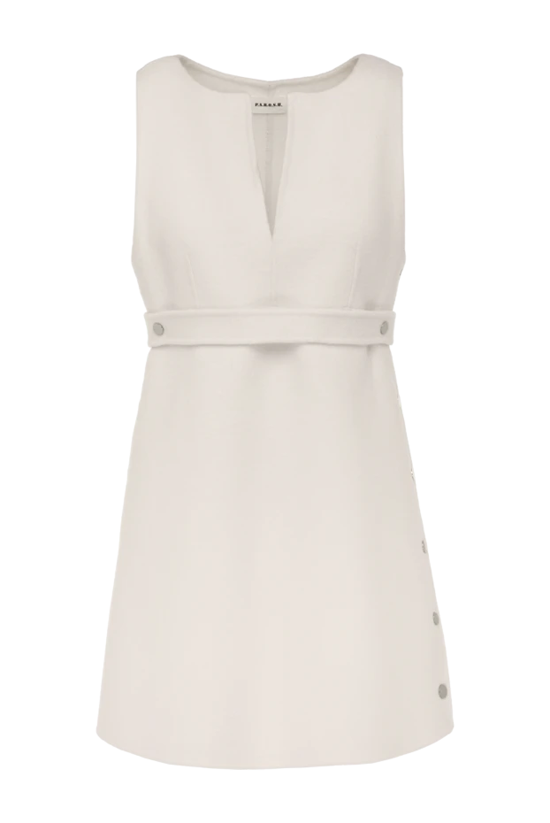 P.A.R.O.S.H. женские платье белое из шерсти купить с ценами и фото 179799 - фото 1