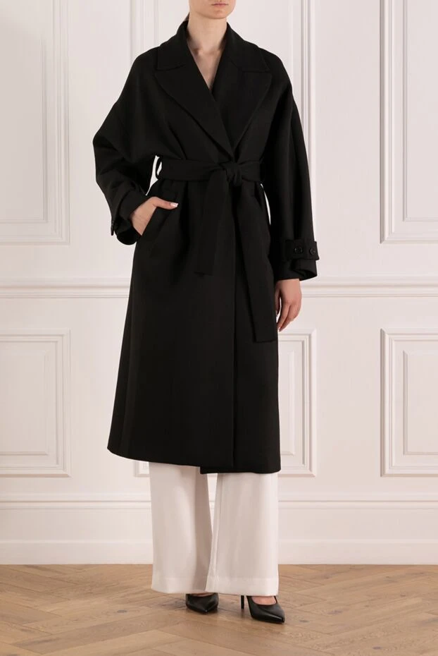 P.A.R.O.S.H. woman women's black coat 179806 - photo 2