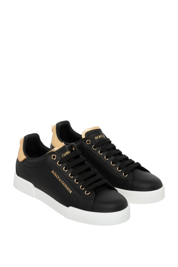 Dolce & Gabbana woman women's black sneakers made of genuine leather buy with prices and photos 179810 - photo 2