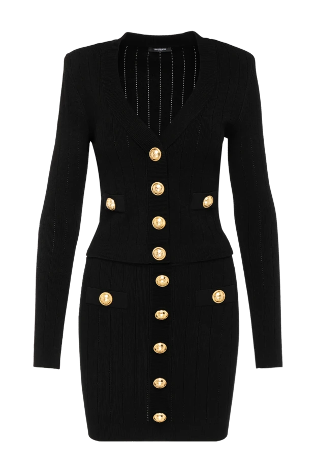 Balmain женские костюм с юбкой женский черный из вискозы и полиэстера купить с ценами и фото 179825 - фото 1