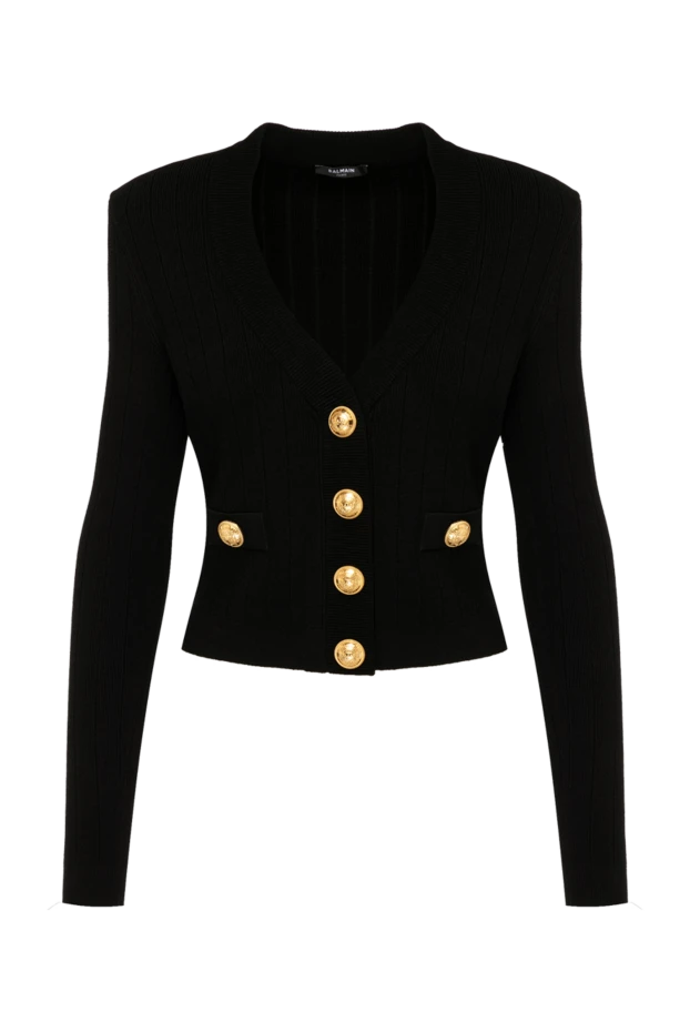 Balmain woman women's black cardigan made of polyester and viscose buy with prices and photos 179826 - photo 1