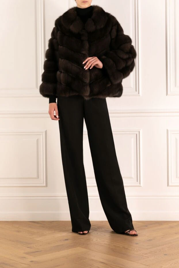 Giorgio Magnani woman women's brown sable fur coat buy with prices and photos 179846 - photo 2