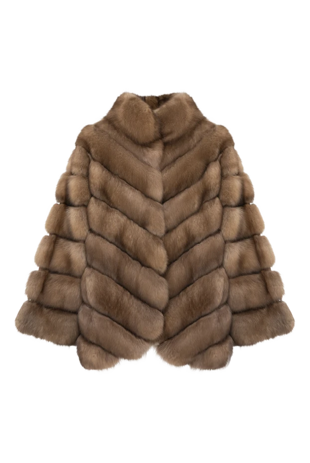 Women's beige sable fur coat