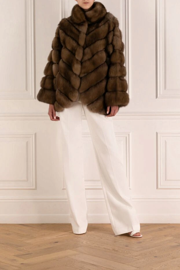 Giorgio Magnani woman women's beige sable fur coat buy with prices and photos 179849 - photo 2