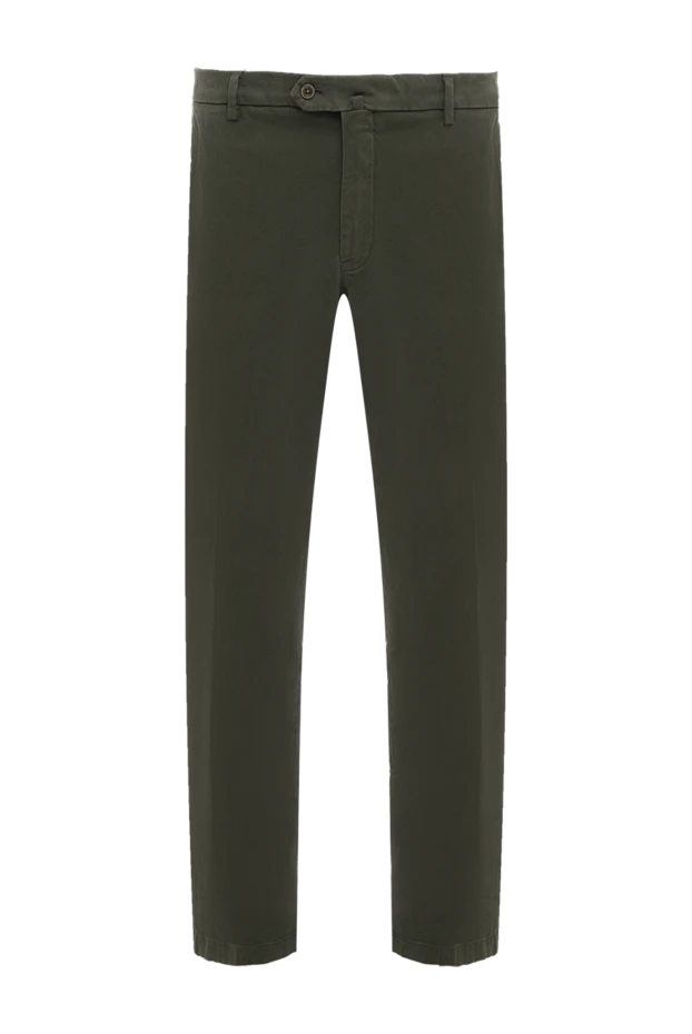 Loro Piana мужские брюки мужские зеленые из хлопка и эластана купить с ценами и фото 179851 - фото 1