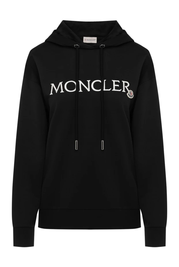 Moncler жіночі худі жіноче чорне з бавовни 179866 - фото 1