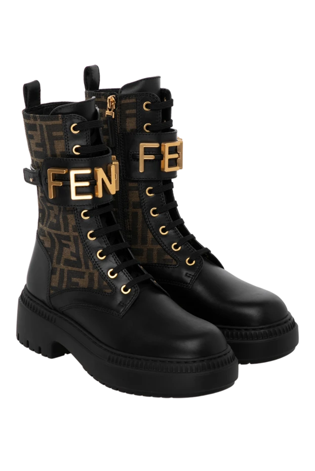 Fendi woman women's boots, black, made of genuine leather buy with prices and photos 179873 - photo 2