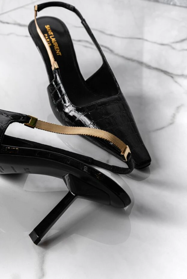 Saint Laurent classic pumps with a crocodile texture and a graceful heel 179882 - photo 2
