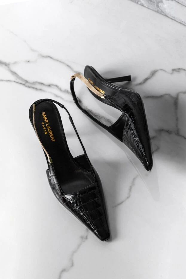Saint Laurent classic pumps with a crocodile texture and a graceful heel 179882 - photo 3