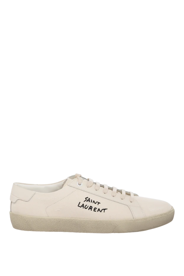 Saint Laurent woman women's white cotton sneakers 179883 - photo 1