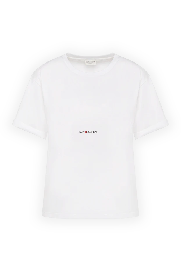 Saint Laurent woman women's white cotton t-shirt 179887 - photo 1