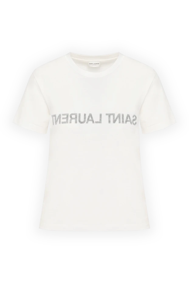 Saint Laurent woman women's white cotton t-shirt 179888 - photo 1