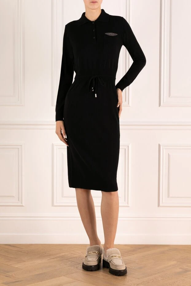 Peserico black knitted dress for women 179906 - photo 2